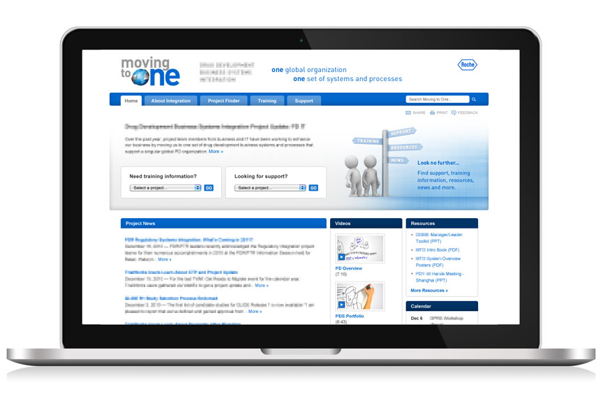 Roche Genentech biotech Moving to One Campaign strategy branding website software application design